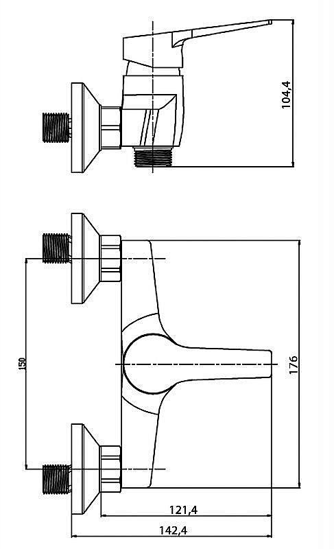 Смеситель для душа Cezares LANA-DM-01 купить в интернет-магазине сантехники Sanbest