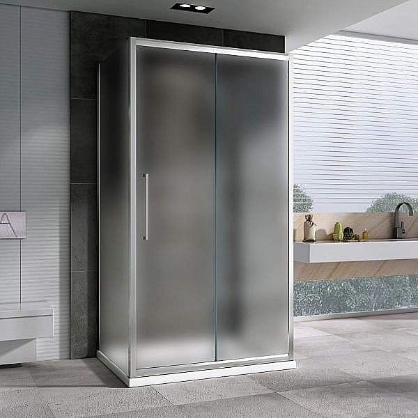 Душевой уголок ABBER Schwarzer Diamant AG30150MH-S75M-S75M 150x75 стекло матовое/профиль хром купить в интернет-магазине Sanbest