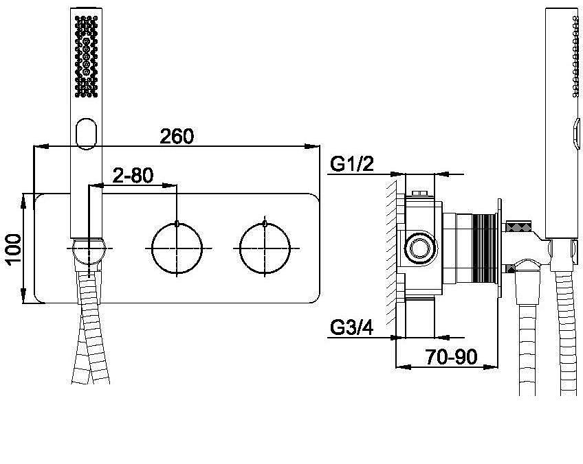 Смеситель для душа Allen Brau Liberty 5.33009-00 хром купить в интернет-магазине сантехники Sanbest