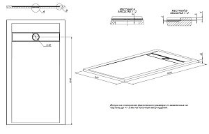 Душевой поддон Allen Brau Infinity 160x90 8.21007-21 белый камень купить в интернет-магазине Sanbest