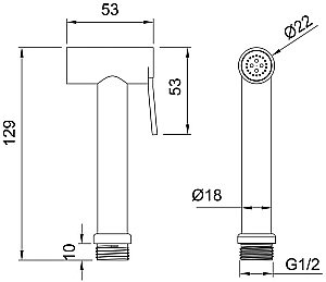 Гигиенический душ Allen Brau Priority 5.31028-31 черный матовый купить в интернет-магазине сантехники Sanbest