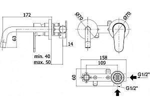 Смеситель для раковины Paffoni Green GR101CR70 купить в интернет-магазине сантехники Sanbest
