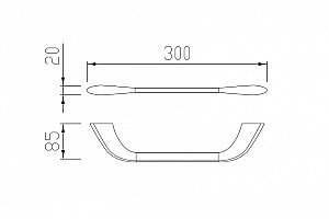 Полотенцедержатель Abber NORD AA1551 30 хром купить в интернет-магазине сантехники Sanbest