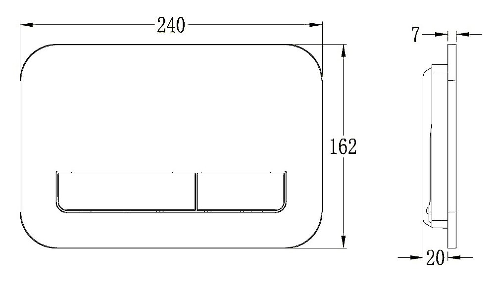 Кнопка для инсталляции Vincea VFP-201CH хром купить в интернет-магазине сантехники Sanbest