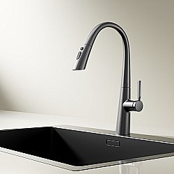 Смеситель для кухни Vincea VKF-176GM вороненая сталь купить в интернет-магазине сантехники Sanbest