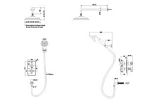 Душевая система Burlington Riviera R2S CHR/V17 хром купить в интернет-магазине сантехники Sanbest