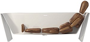 Акриловая ванна Riho Desire Wall Mounted 180x84 B089001105 белая матовая купить в интернет-магазине Sanbest
