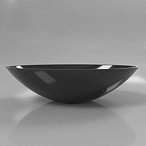 Раковина накладная WhiteCross Aquamarine 56 0715.056035.101 черная купить в интернет-магазине Sanbest