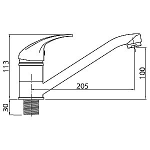 Смеситель для кухни Elghansa 50-Series HG50-201 хром купить в интернет-магазине сантехники Sanbest