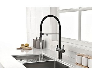 Смеситель для кухни Paulmark Gravity Gr213888-GM вороненая сталь купить в интернет-магазине сантехники Sanbest