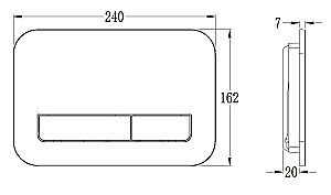 Кнопка для инсталляции Vincea VFP-201CH хром купить в интернет-магазине сантехники Sanbest