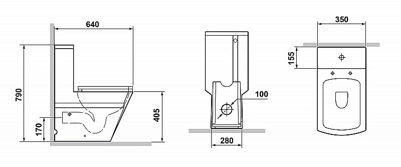 Унитаз-моноблок Laguraty 2192A с крышкой микролифт купить в интернет-магазине Sanbest