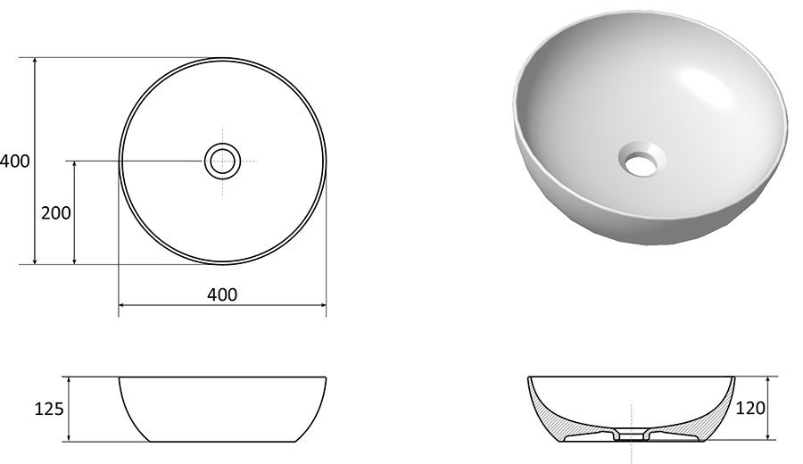 Раковина Ravak UNI SLIM XJX01140003 купить в интернет-магазине Sanbest