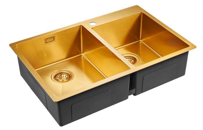 Мойка кухонная Paulmark HELFER PM237851-BG брашированное золото купить в интернет-магазине сантехники Sanbest