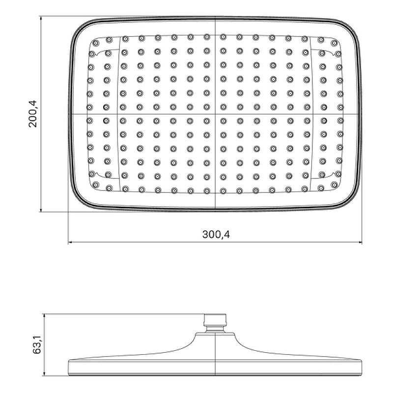 Верхний душ Iddis Esper ESP25BSi64 черный матовый купить в интернет-магазине сантехники Sanbest