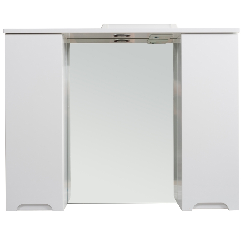 Зеркало со шкафом Rush Pioneer 90 PIM79290W белый в ванную от интернет-магазине сантехники Sanbest