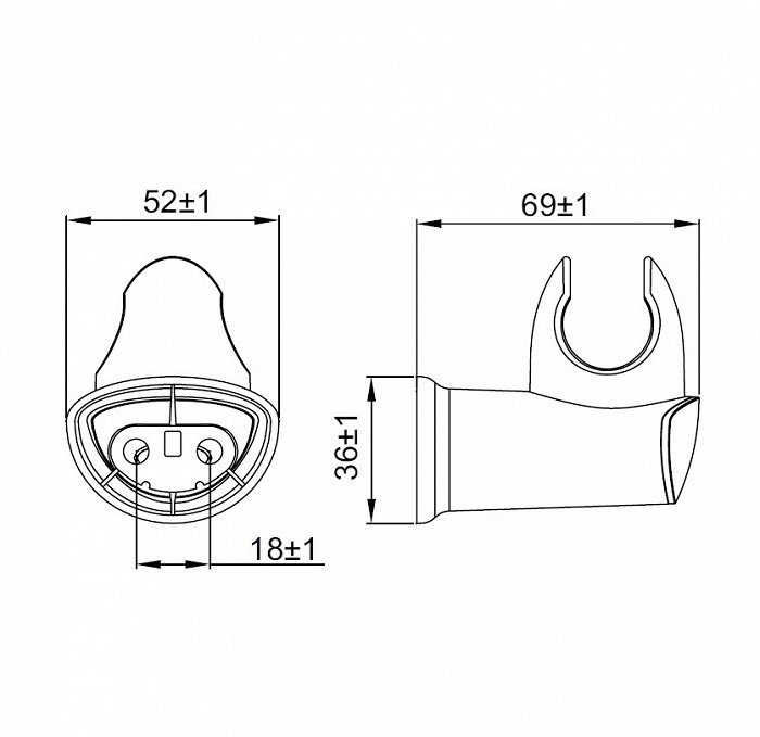 Держатель ручного душа Iddis Optima Home 030CP00I53 купить в интернет-магазине сантехники Sanbest