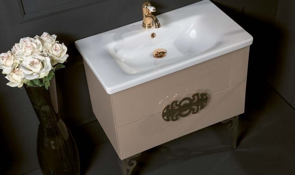 Тумба с раковиной Armadi Art Neoart 100 под моноблок керамика капучино для ванной в интернет-магазине Sanbest