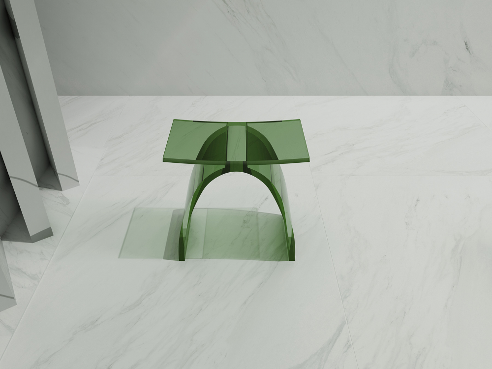 Стульчик для ванной ABBER Kristall AT1739Emerald зеленый купить в интернет-магазине сантехники Sanbest