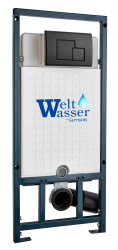 Инсталляция для унитаза WeltWasser WW MARBERG 507 + SE BL кнопка черная купить в интернет-магазине сантехники Sanbest