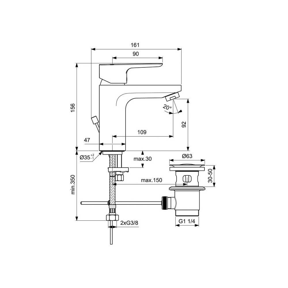 Набор смесителей Ideal Standard Ceraflex BD005AA купить в интернет-магазине сантехники Sanbest