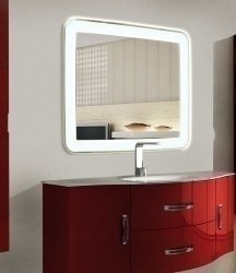 Зеркало с подсветкой ART&MAX LATINA 100x80 в ванную от интернет-магазине сантехники Sanbest