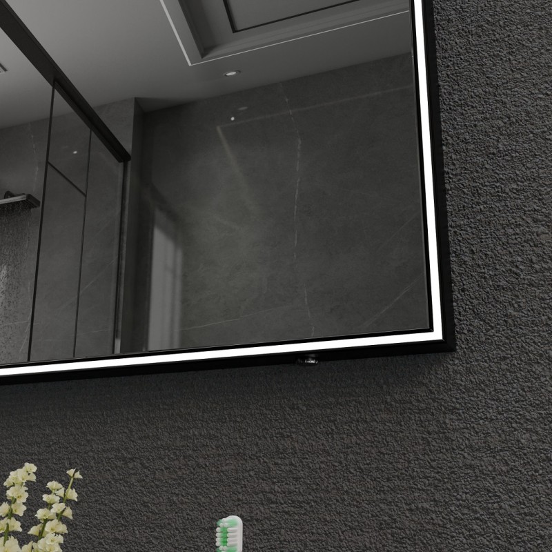 Зеркало ESBANO ES-3803KDB 100 черный матовый в ванную от интернет-магазине сантехники Sanbest