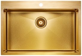 Мойка кухонная Paulmark VAST PM217551-BG брашированное золото купить в интернет-магазине сантехники Sanbest