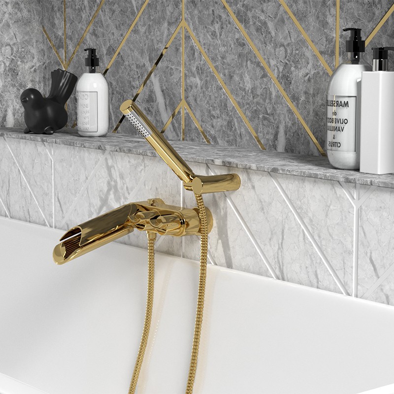 Смеситель для ванны PAINI Morgana 73OP105 золото купить в интернет-магазине сантехники Sanbest