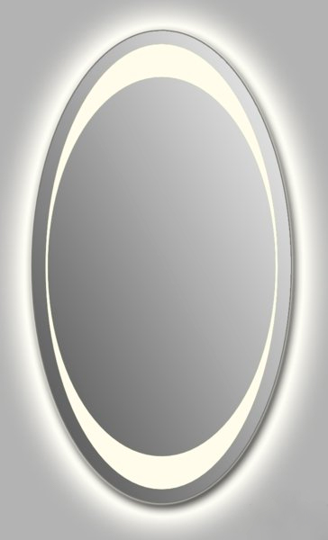 Зеркало Gemelli EL-V-HS-contour-H1000-550 в ванную от интернет-магазине сантехники Sanbest