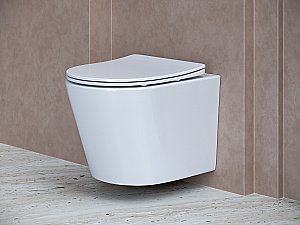 Унитаз подвесной Ceramica Nova Balearica CN6000_1002W_1000 безободковый, с крышкой микролифт, с инсталляцией и белой кнопкой купить в интернет-магазине Sanbest
