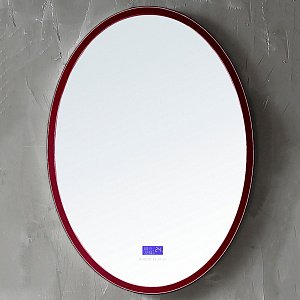 Зеркало с подсветкой Abber STEIN AS6610R 55x75 красное в ванную от интернет-магазине сантехники Sanbest