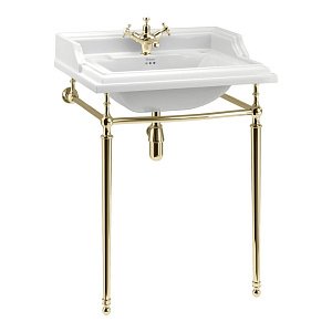 Консоль с раковиной Burlington Classic B15 1TH золото для ванной в интернет-магазине сантехники Sanbest