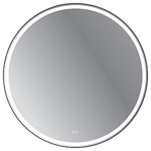 Зеркало с LED подстветкой Cezares CADRO CZR-SPC-LED-TCH-WARM 80x80 черный в ванную от интернет-магазине сантехники Sanbest