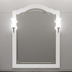 Зеркало Опадирис Лоренцо 80 белый матовый в ванную от интернет-магазине сантехники Sanbest