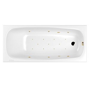 Гидромассажная ванна WhiteCross Layla Slim 170x75 "RELAX" золото купить в интернет-магазине Sanbest