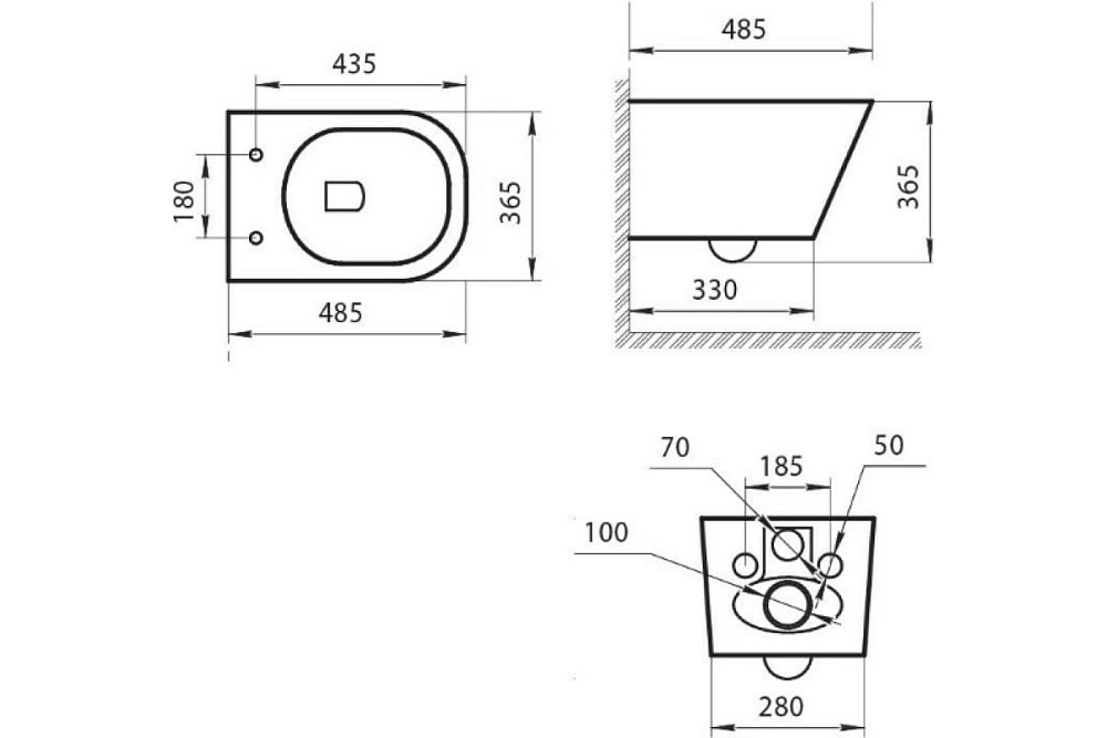 Унитаз подвесной Art&Max OVALE AM011CHR/SC купить в интернет-магазине Sanbest