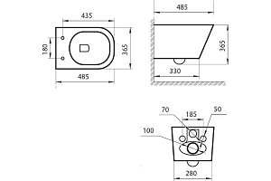 Унитаз подвесной Art&Max OVALE AM011CHR/SC купить в интернет-магазине Sanbest