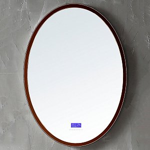 Зеркало с подсветкой Abber STEIN AS6610BR 55x75 коричневое в ванную от интернет-магазине сантехники Sanbest