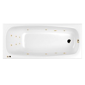 Гидромассажная ванна WhiteCross Layla Slim 180x80 "LINE" золото купить в интернет-магазине Sanbest
