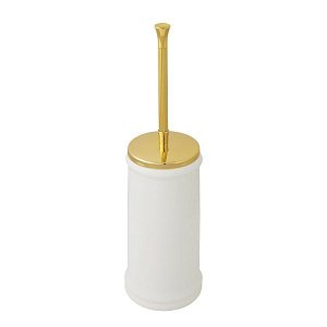 Ершик для туалета Migliore Fortuna 27733 белая керамика/золото купить в интернет-магазине сантехники Sanbest