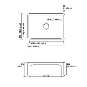 Кухонная мойка Kerasan Hannah Yorkshire 542001 купить в интернет-магазине сантехники Sanbest