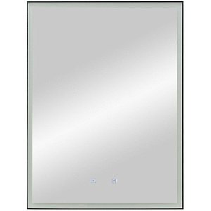 Зеркало с подсветкой ART&MAX AREZZO 60x80 черный в ванную от интернет-магазине сантехники Sanbest