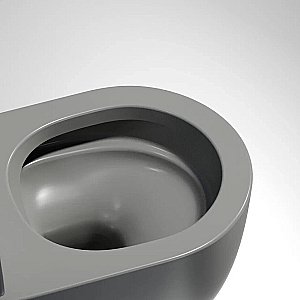Унитаз подвесной Ceramica Nova Modena CN6063MH безободковый, с крышкой микролифт, антрацит матовый купить в интернет-магазине Sanbest