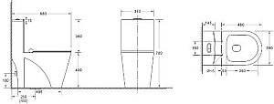 Унитаз моноблок WeltWasser WELZBACH 001GL-WT белый глянец купить в интернет-магазине Sanbest