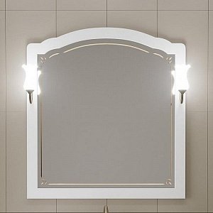 Зеркало Опадирис Лоренцо 100 белый матовый в ванную от интернет-магазине сантехники Sanbest