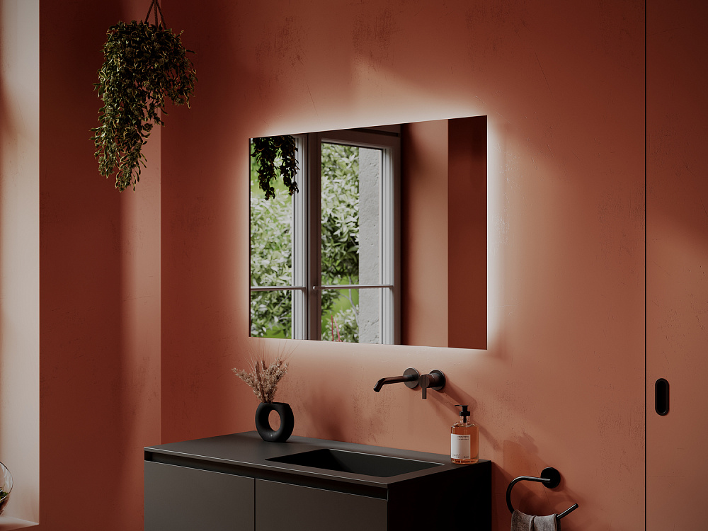 Зеркало LED Sancos SQUARE SQ1000 в ванную от интернет-магазине сантехники Sanbest