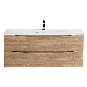 Тумба с раковиной Belbagno MARINO 120 подвесная Rovere Bianco для ванной в интернет-магазине Sanbest