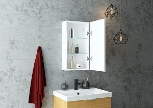 Зеркальный шкаф с подсветкой Art&Max TECHNO AM-Tec-350-650-1D-DS-F в ванную от интернет-магазине сантехники Sanbest