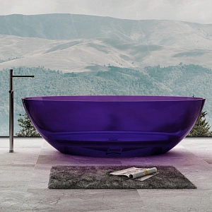Ванна Abber Kristall AT9702Amethyst 180x85 фиолетовая прозрачная купить в интернет-магазине Sanbest